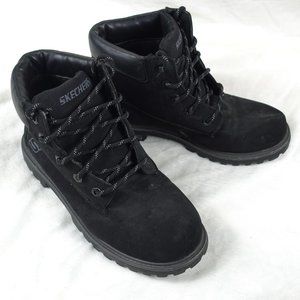 Skechers Adventure Boys 93158L Black Round Toe Ankle Combat Boots Size 4.5